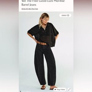 We the free good luck mid-rise barrel Jean